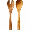 Salatbestikk 23,5 cm, teak