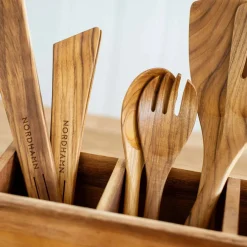 Salatbestikk 23,5 cm, teak