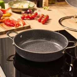 Salina serveringspanne med lokk 28 cm, aluminium