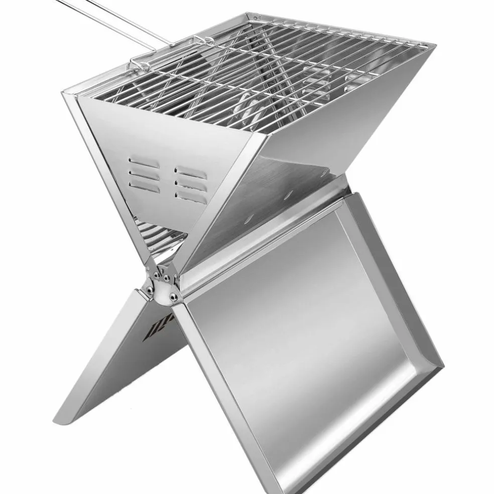 Sammenleggbar grill, 36 x 26 cm, rustfritt stål