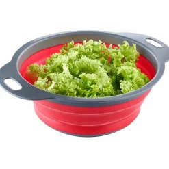 Sammenleggbart dørslag, 29,5x24 cm, rød/grå