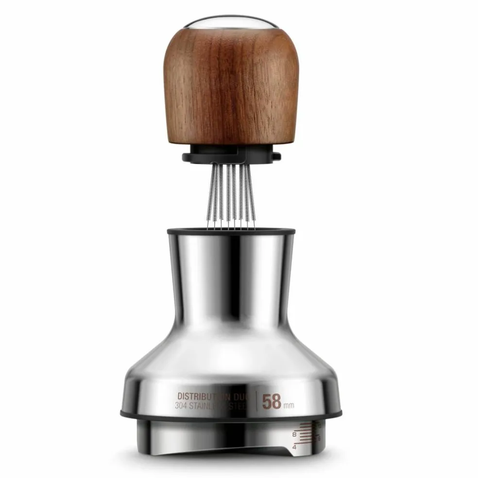 SEA303WLW Tamper og dispenser 58 mm, valnøtt