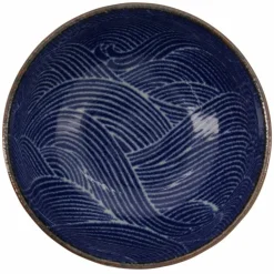 Seigaiha Blue skål, 13 cm