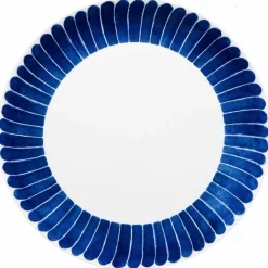 Selma tallerken, 24 cm, blå kant