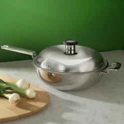 316 Series wok med lokk 28 cm, rustfritt stål