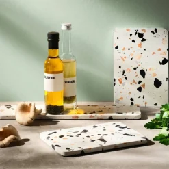 SERVE-IT serveringsfat 40 cm, hvit terrazzo