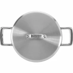Serveringspanne med lokk 24 cm, rustfritt stål