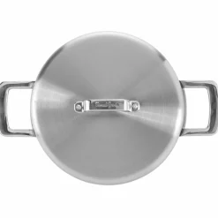Serveringspanne med lokk 24 cm, rustfritt stål
