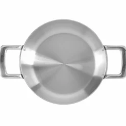 Serveringspanne med lokk 24 cm, rustfritt stål