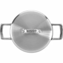 Serveringspanne med lokk 24 cm, rustfritt stål