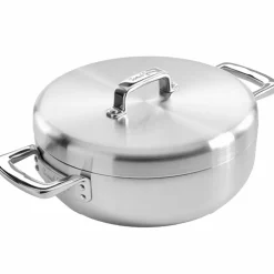 Serveringspanne med lokk 26 cm, rustfritt stål