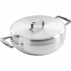 Serveringspanne med lokk 26 cm, rustfritt stål