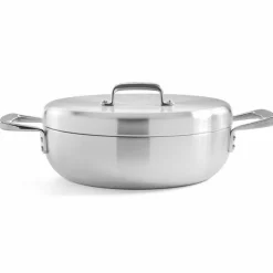 Serveringspanne med lokk 26 cm, rustfritt stål