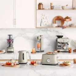 SES876ALM Barista Express™ Impress espressomaskin, almond nougat