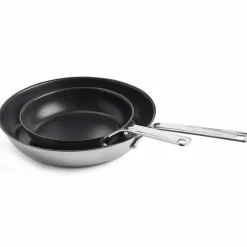 Sett med stekepanner 20 cm + 28 cm, rustfritt stål
