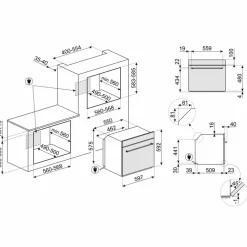 SFP68C1TPO innbyggingsovn med pyrolyse 60 cm, creme