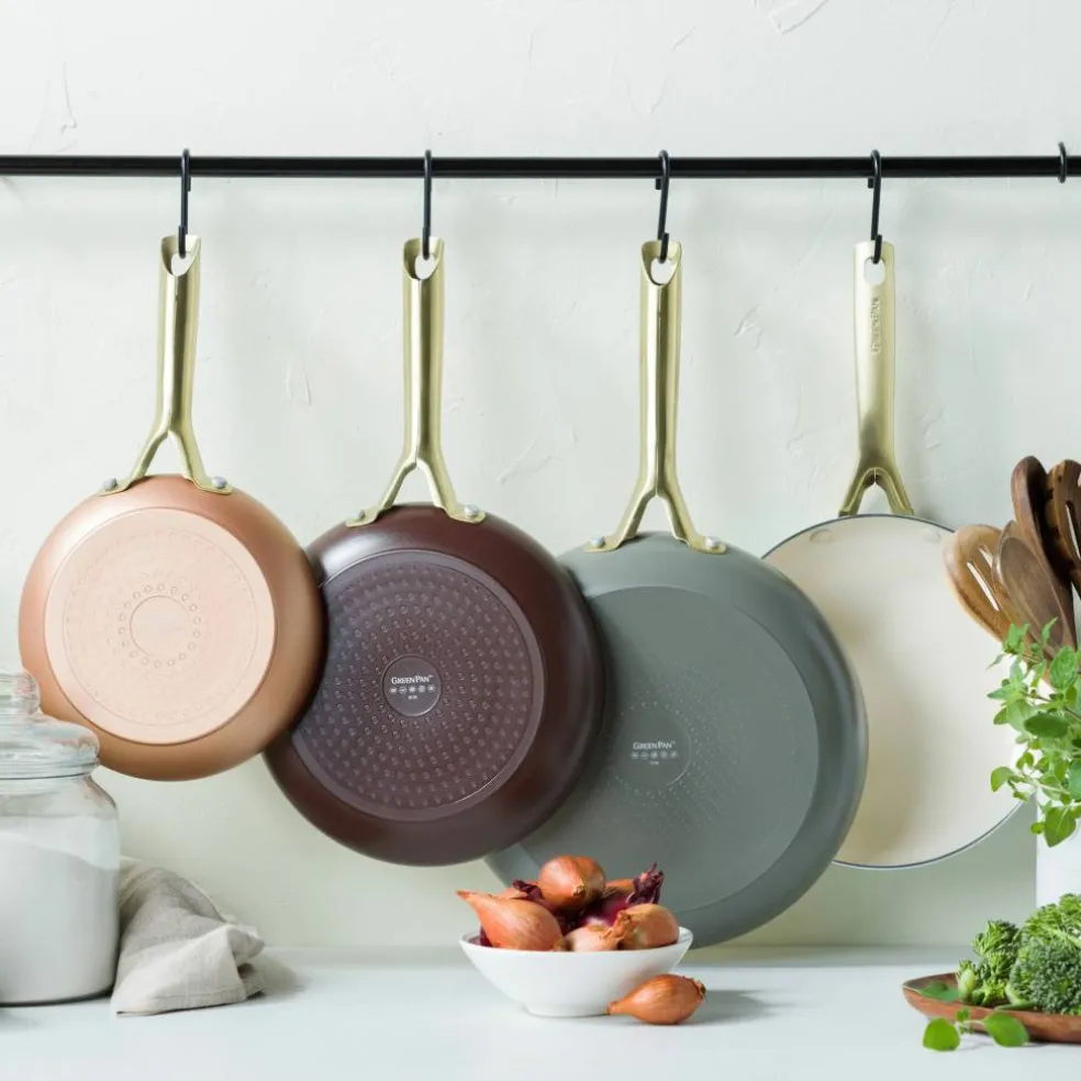 Shades stekepannesett 3 deler, taupe/pastel green/moroccan green