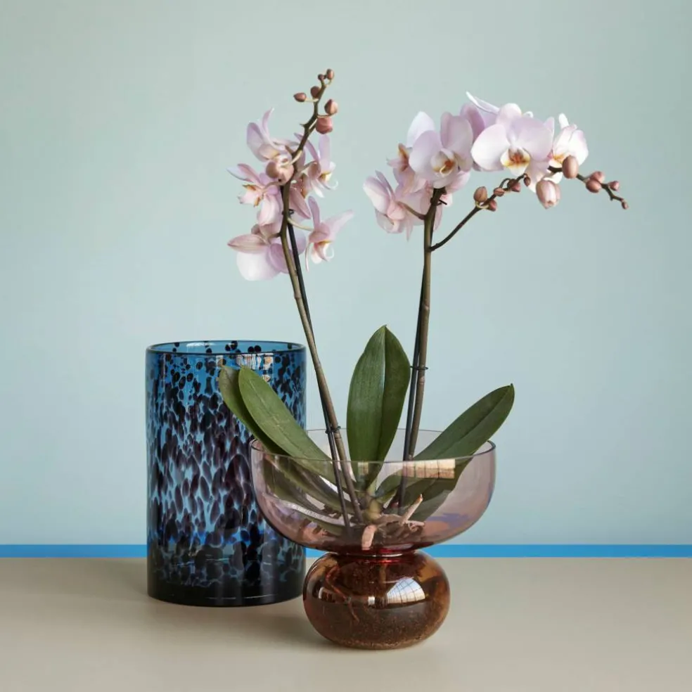 Show vase 25 cm, rav/rosa