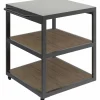 Sidebord til pizzavogn 1/2, svart/sølv