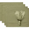 Sienna Tekstilsett 4 bordbrikker + 4 servietter, taupe