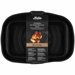 Silikonform til airfryer 20 × 13 cm, svart