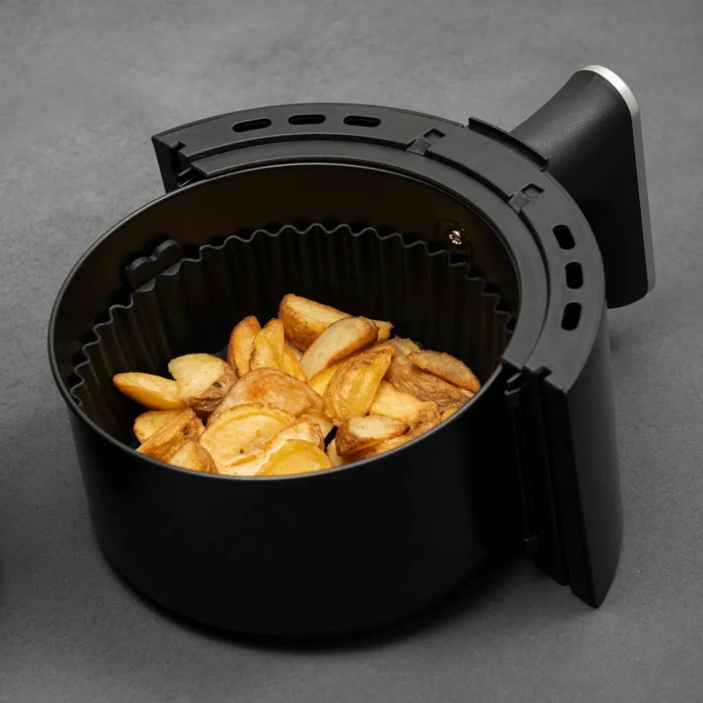 Silikonform til airfryer 21,5x17,5 cm, svart