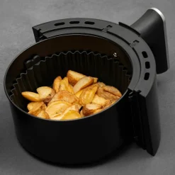 Silikonform til airfryer 18,5x14,5 cm, svart