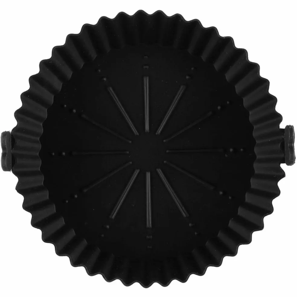 Silikonform til airfryer 18,5x14,5 cm, svart