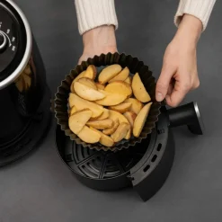 Silikonform til airfryer 18,5x14,5 cm, svart