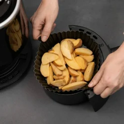 Silikonform til airfryer 18,5x14,5 cm, svart