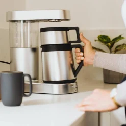 Six kaffetrakter 1,25 liter, matt rustfritt stål