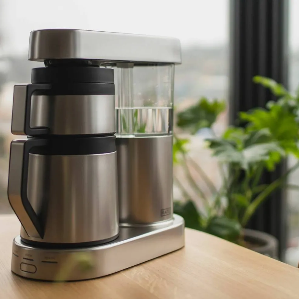 Six kaffetrakter 1,25 liter, matt rustfritt stål