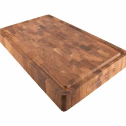 Skjærebrett i eik med renne, 30x20x3 cm