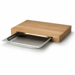 Skjærebrett i eik med skuff 39 x 27 cm