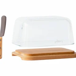 Smørfat og smørkniv, bambus