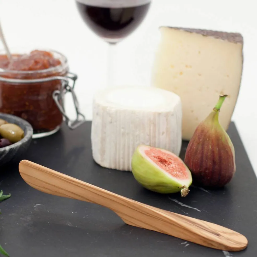 Smør & ostehøvel frittstående, oliven tre