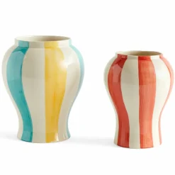 Sobremesa Stripe vase, liten, rød