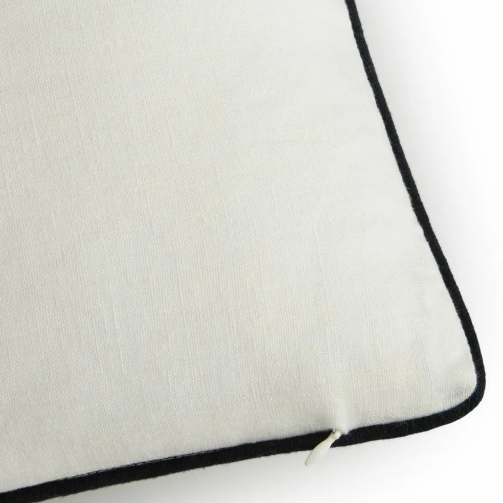 Soft pute 50 x 50 cm, offwhite/svart