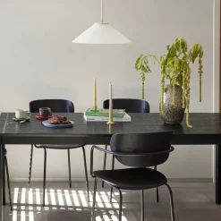 Solid taklampe 44 cm, sand/hvit