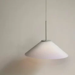 Solid taklampe 44 cm, sand/hvit