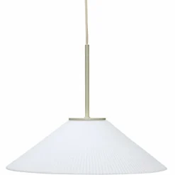 Solid taklampe 44 cm, sand/hvit