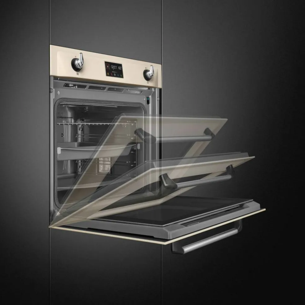 SOP6902S2P innbygget ovn, 68 liter, creme