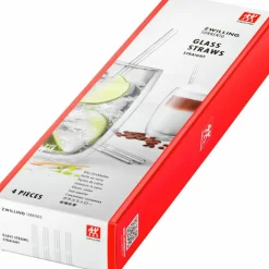Sorrento sugerør i glass, 23 cm, rett