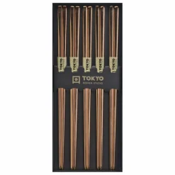 Spisepinner 5 par, rustfritt stål, black