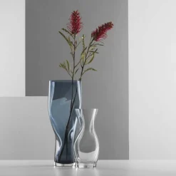 Squeeze vase 34 cm, blå