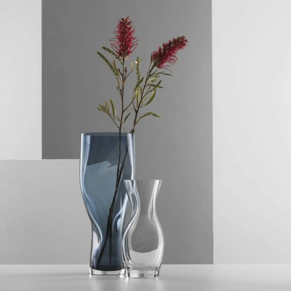 Squeeze vase 34 cm, blå