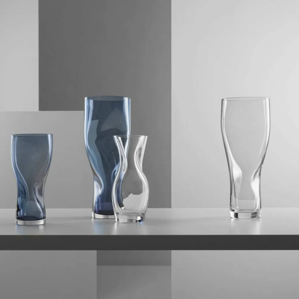 Squeeze vase 34 cm, blå