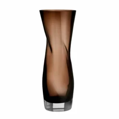 Squeeze vase 34 cm, røykbrun