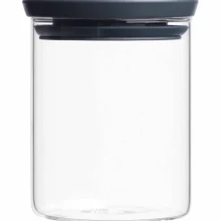 Stabelbar glasskrukke 0,6 liter, transparent