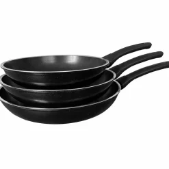 Stekepannesett 3 deler, aluminium